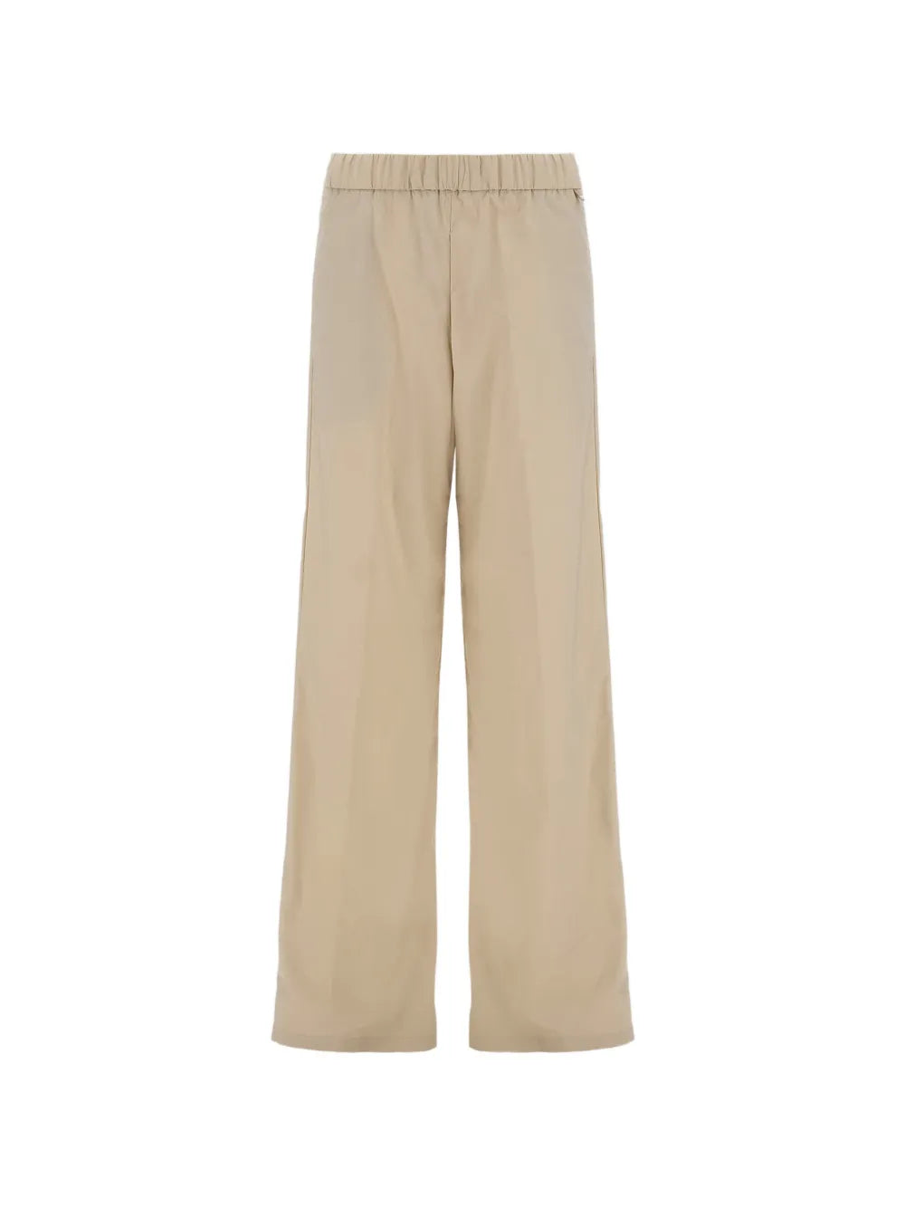 Elasticated-Waist Water-Repellent Trousers — beige