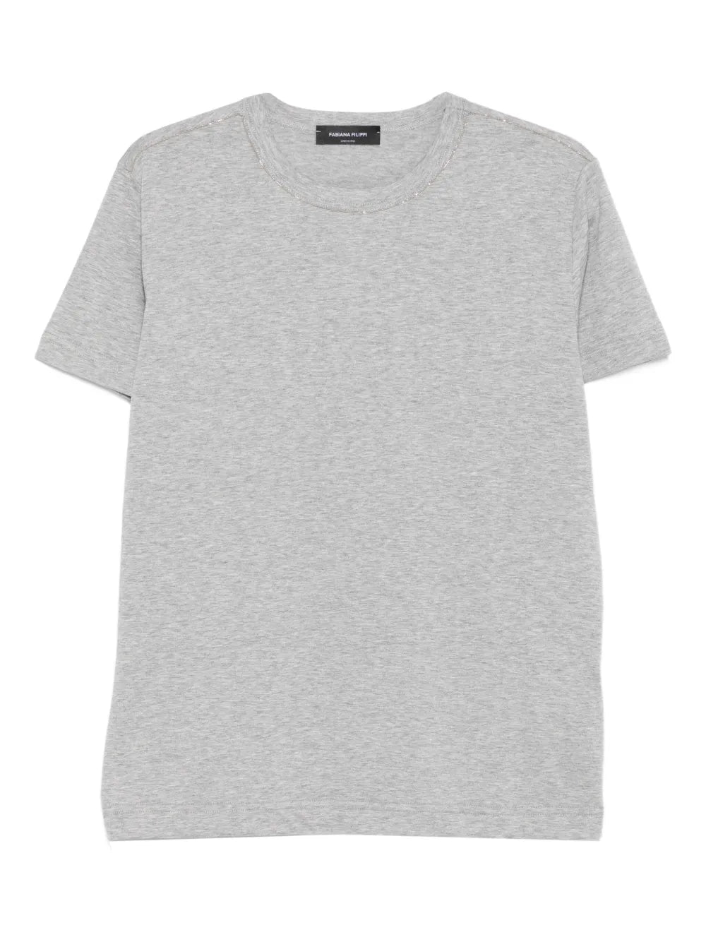 Crew-Neck Cotton T-Shirt — grey
