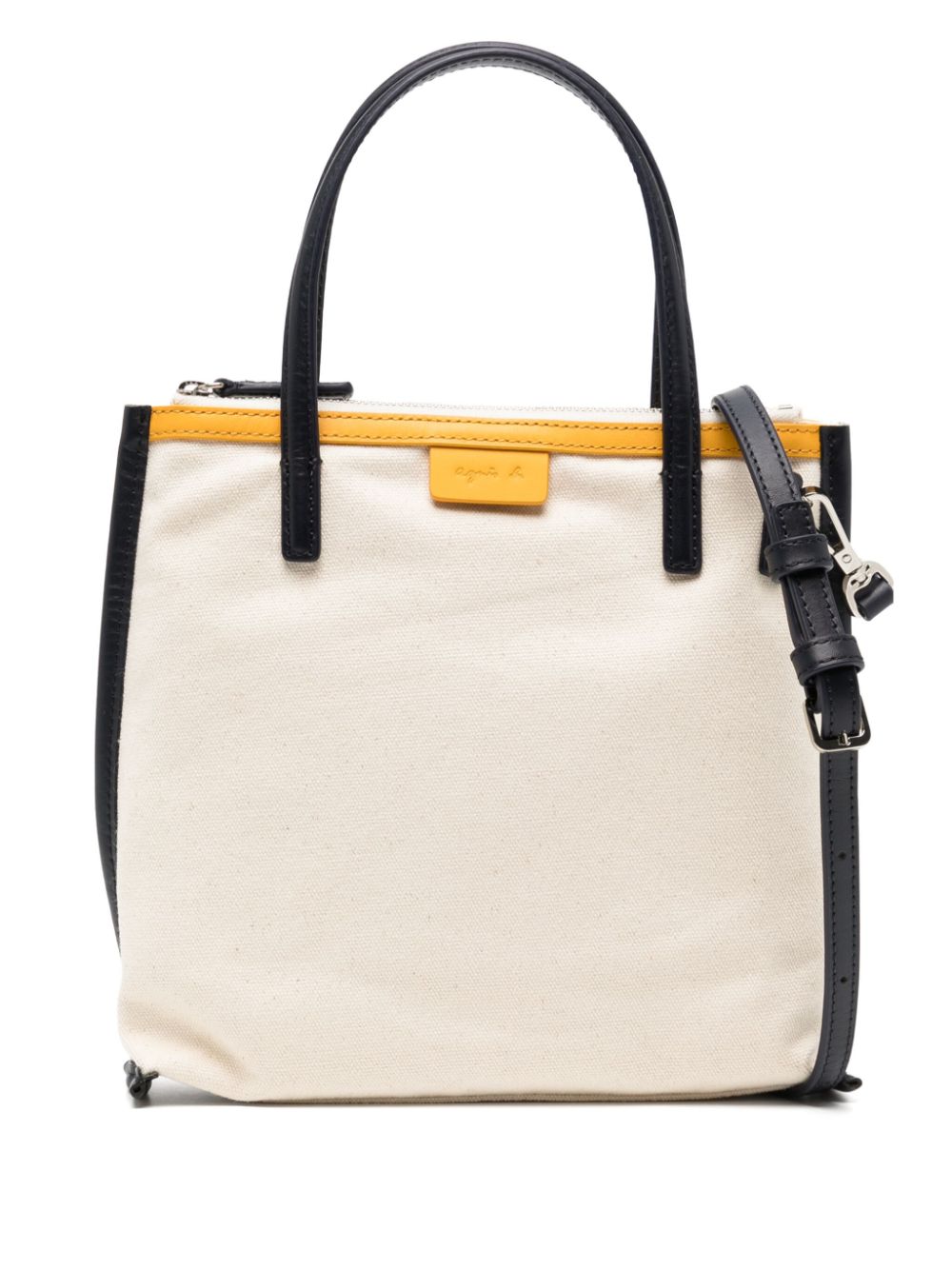 Two-way canvas tote bag - Neutrals