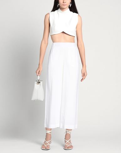 Woman Pants White Size 6 Cotton