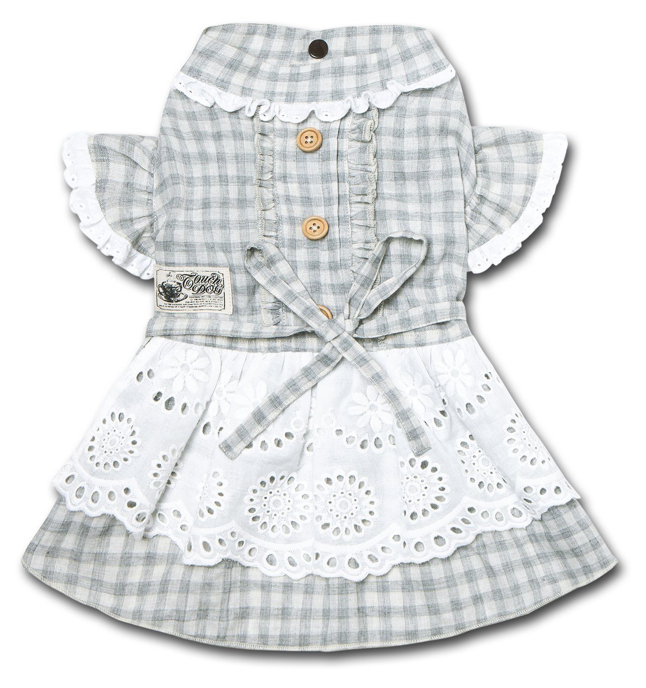 'I love Poochi' Classical Plaid Fashion Designer Dog Dress
