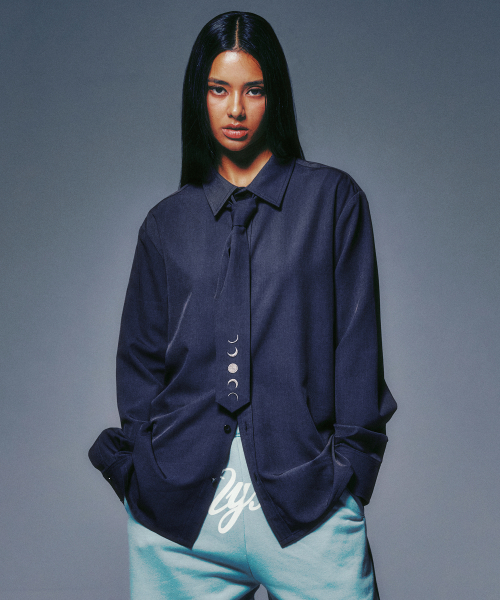 TIED OVERFIT BASIC SHIRTS CHARCOAL