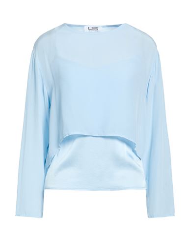 Woman Top Light blue Size S Viscose