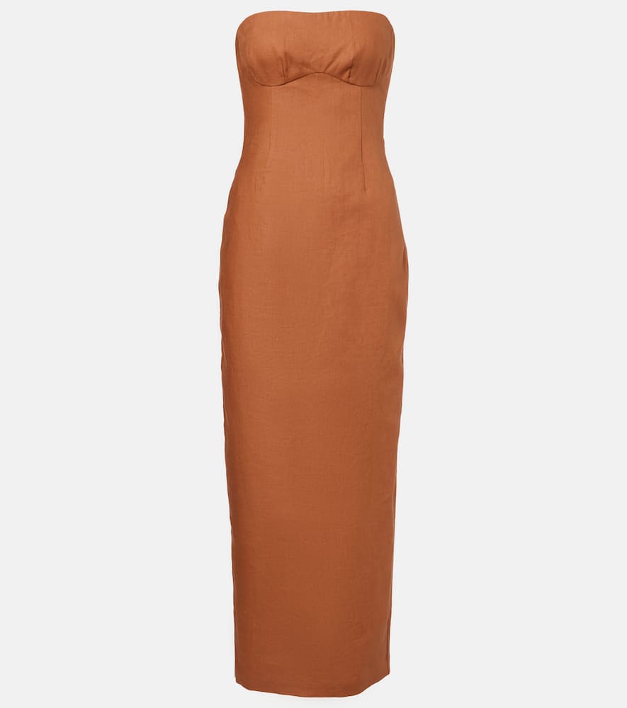 Evalita linen maxi dress