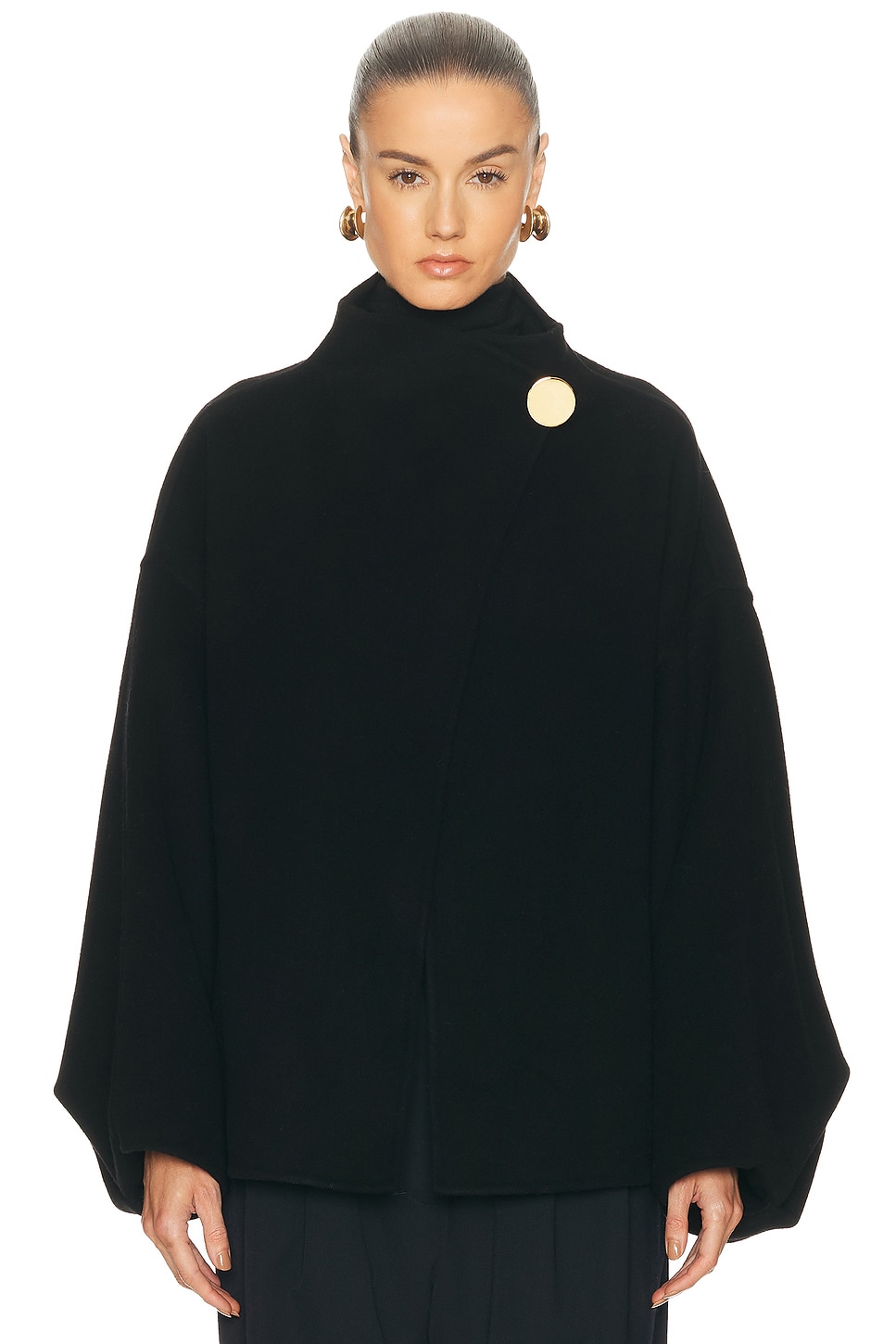 DARKPARK North Midi Oversize Cashmere Wool Jacket in Black