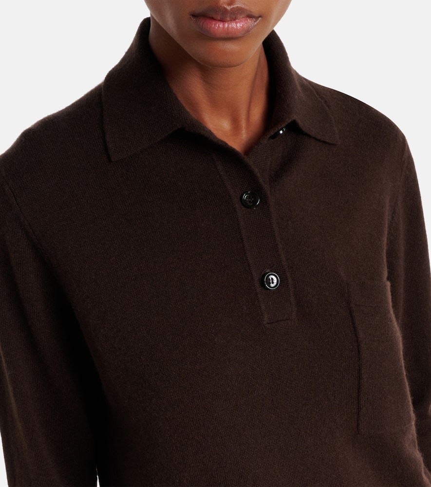 Wool and cashmere polo sweater