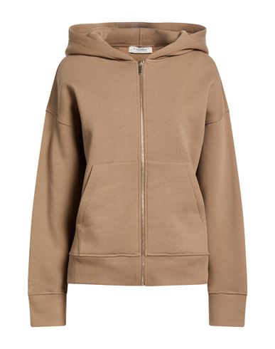 Woman Sweatshirt Beige Size XS Cotton, Polyamide, Elastane