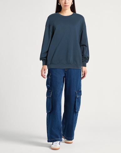 Woman Sweatshirt Midnight blue Size ONESIZE Cotton