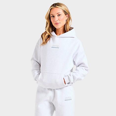 Women's Athletics Track Oversized Hoodie in Heather Grey/Slate