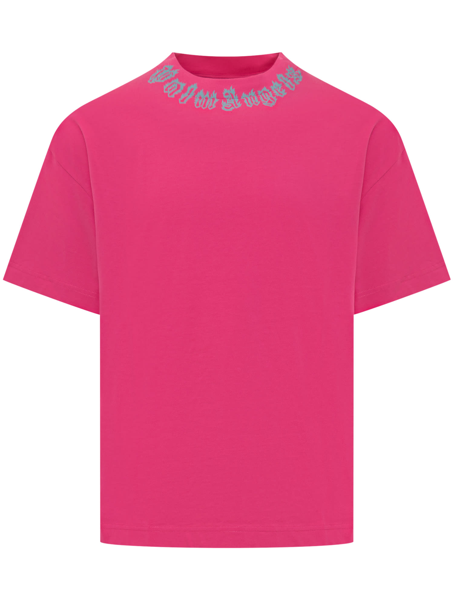 Neck-logo T-shirt - Pink