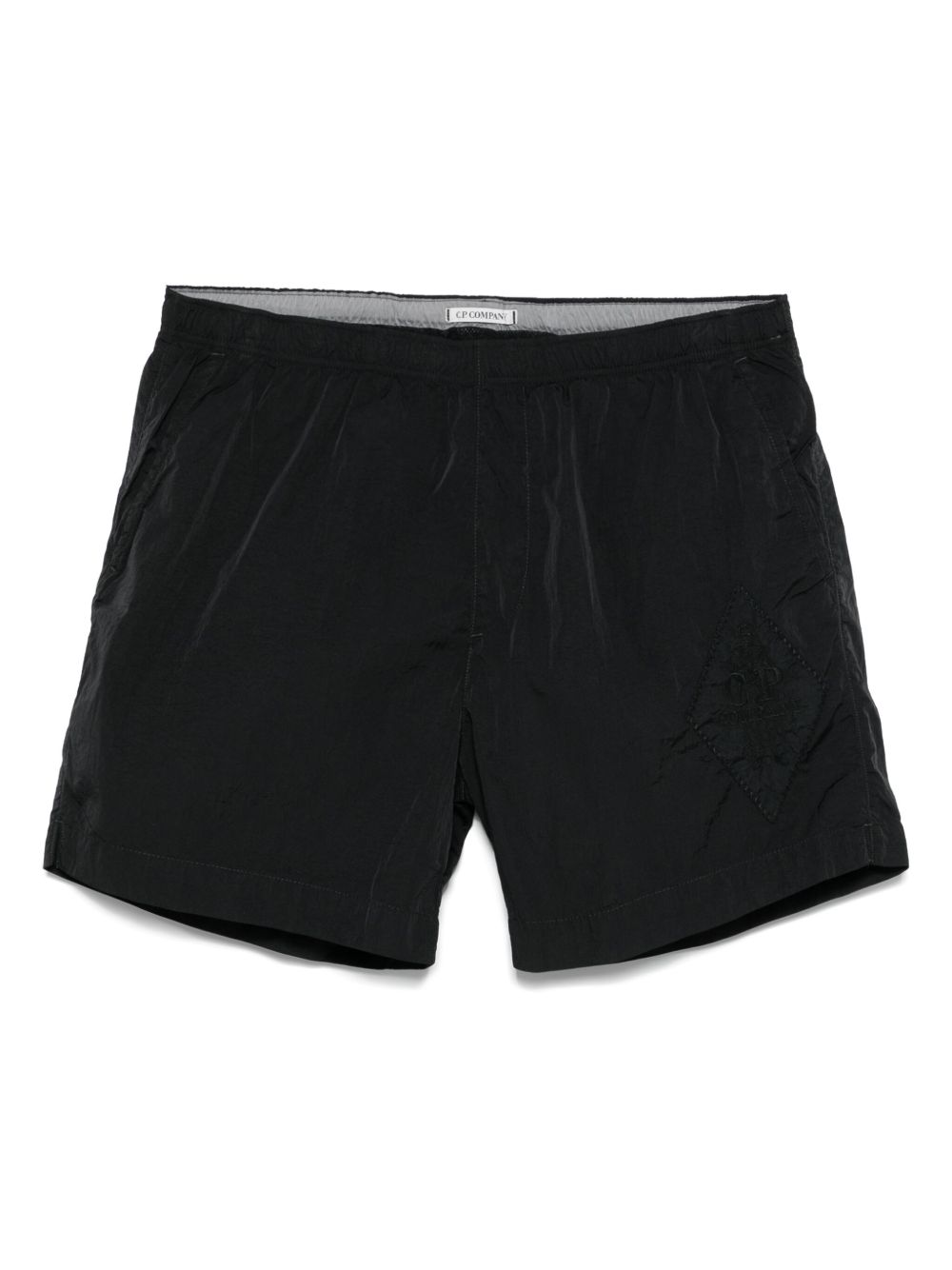 C.P. Company logo-embroidered swim shorts - Black