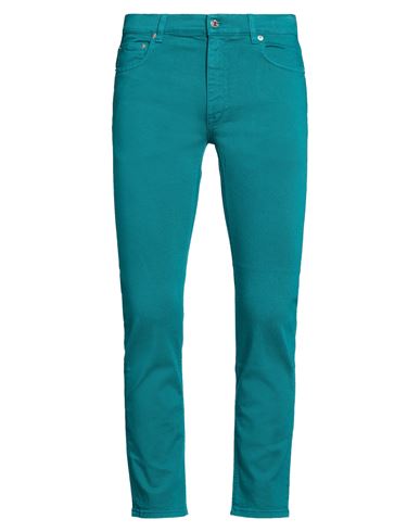 Man Jeans Deep teal Size 32 Cotton, Elastane