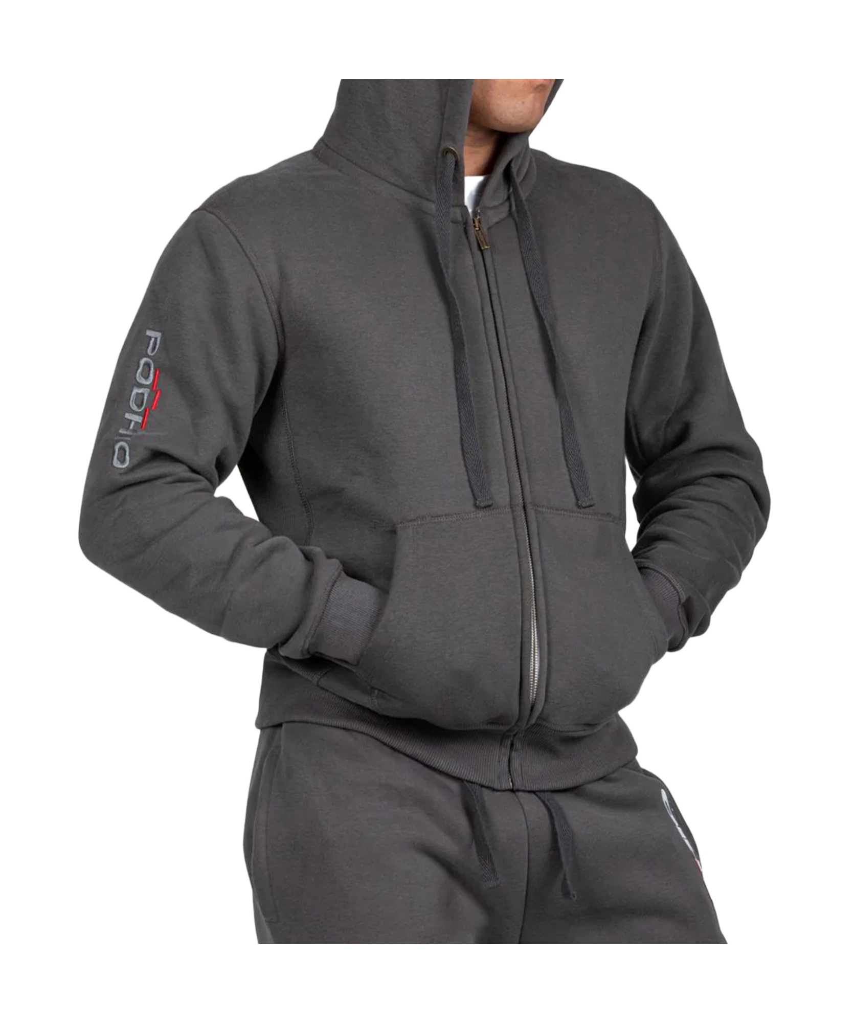 Hooded zip sweatshirt