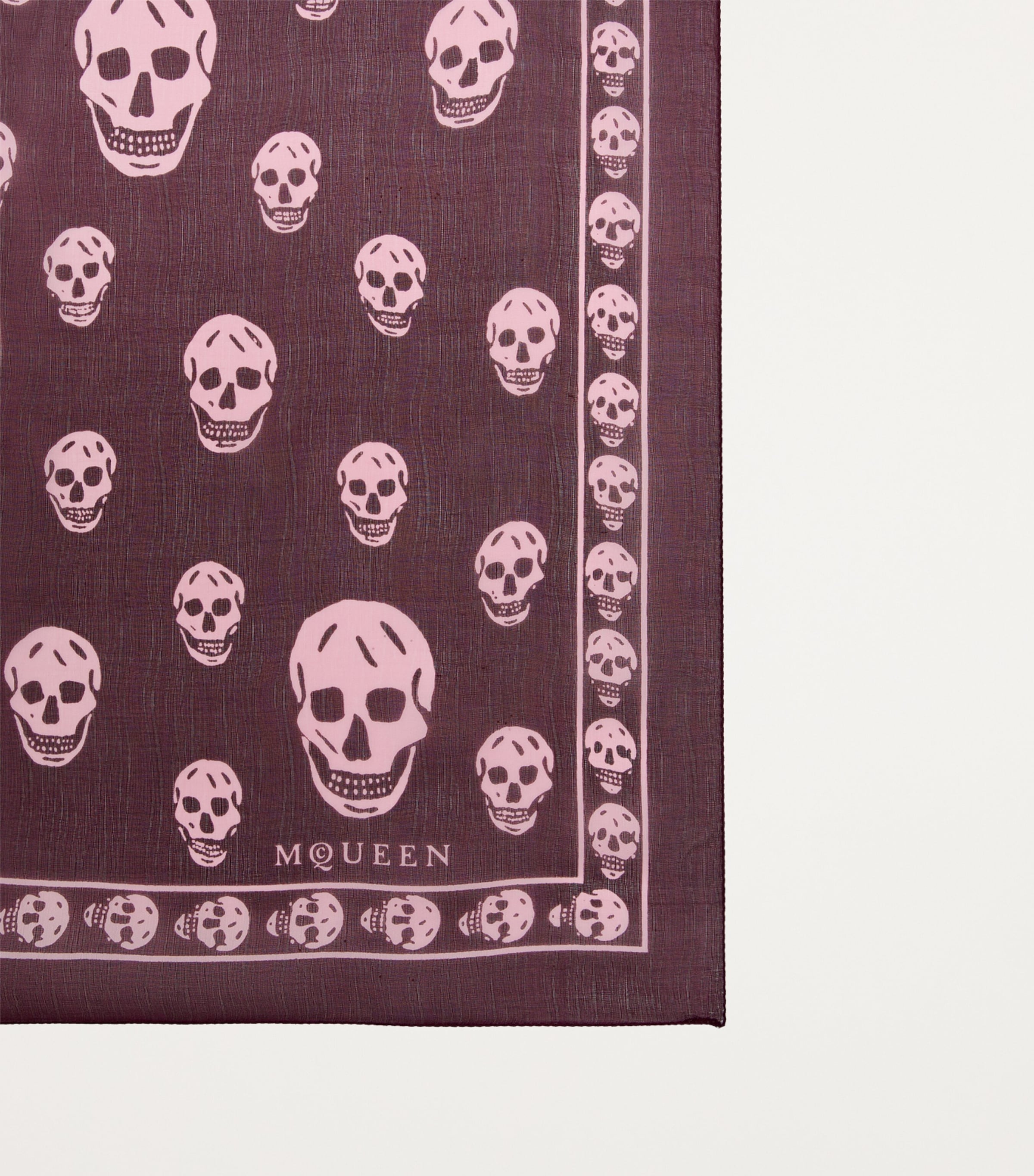 Silk Skull Print Scarf