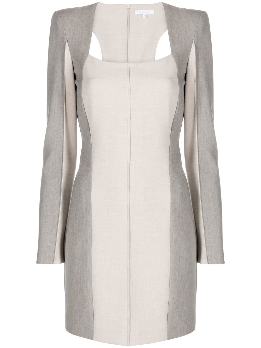 Long-sleeve minidress - Neutrals