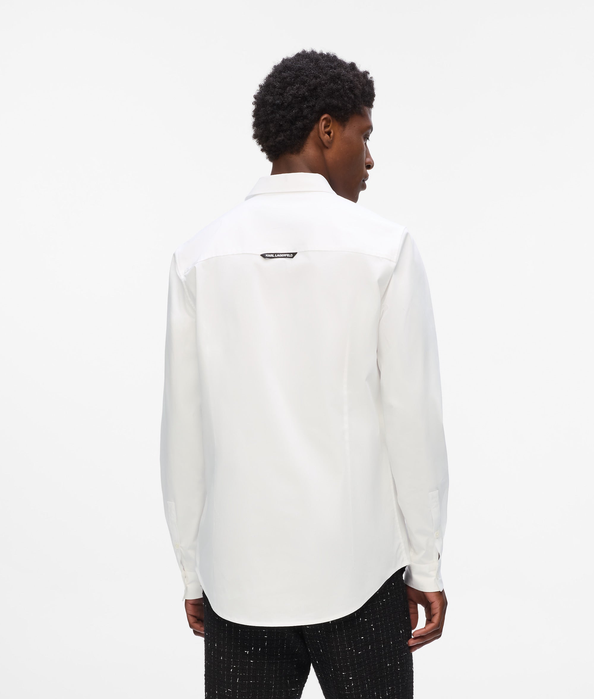 Karl Lagerfeld - Monogram-hemd, Herren, Weiss, Größe