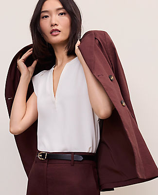 Ann Taylor Flutter Sleeve Top