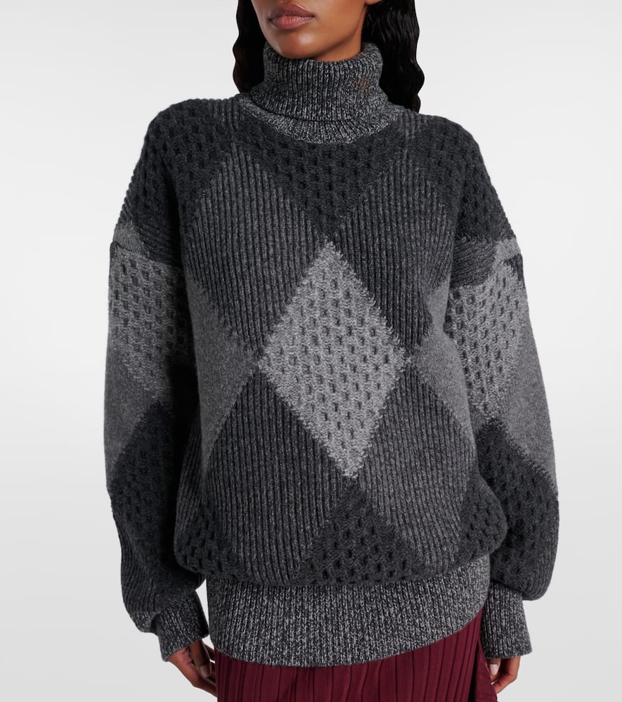 Virgin wool turtleneck sweater