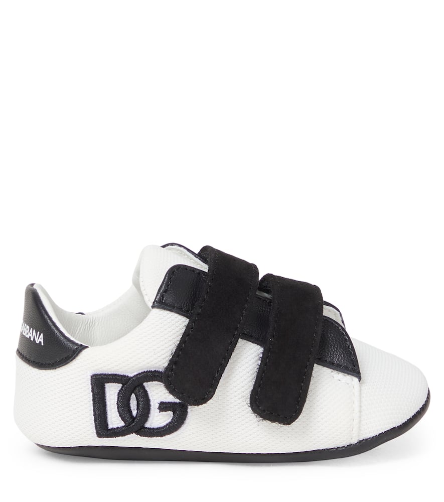 Baby DG leather-trimmed sneakers