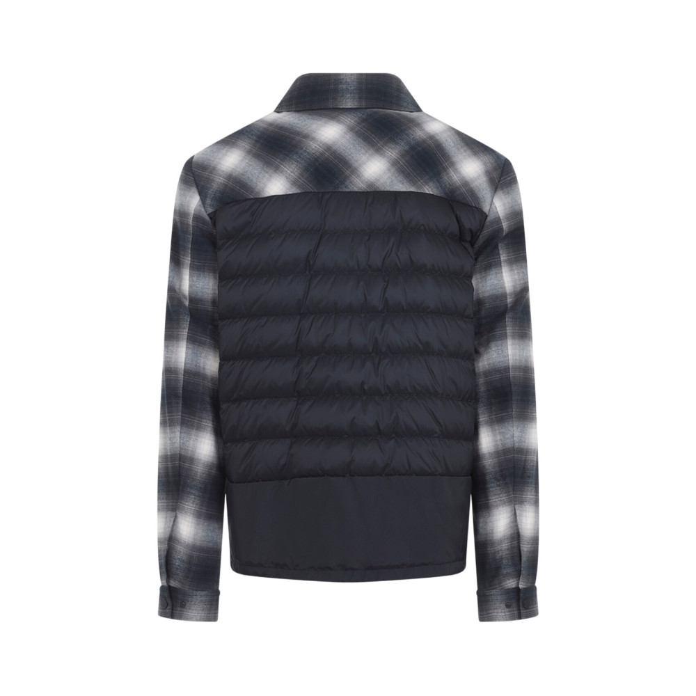 Black Plaid Shirt Jacket