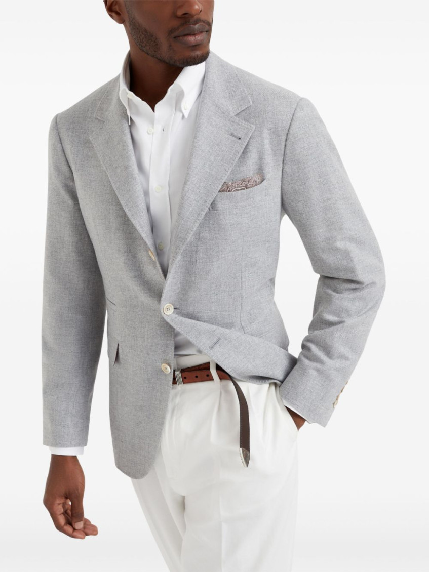 Single-breasted blazer - White