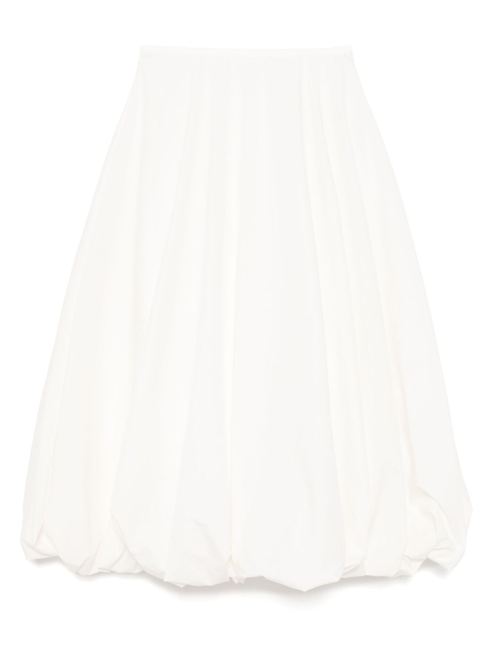 JNBY pleated asymmetric-hem skirt - White