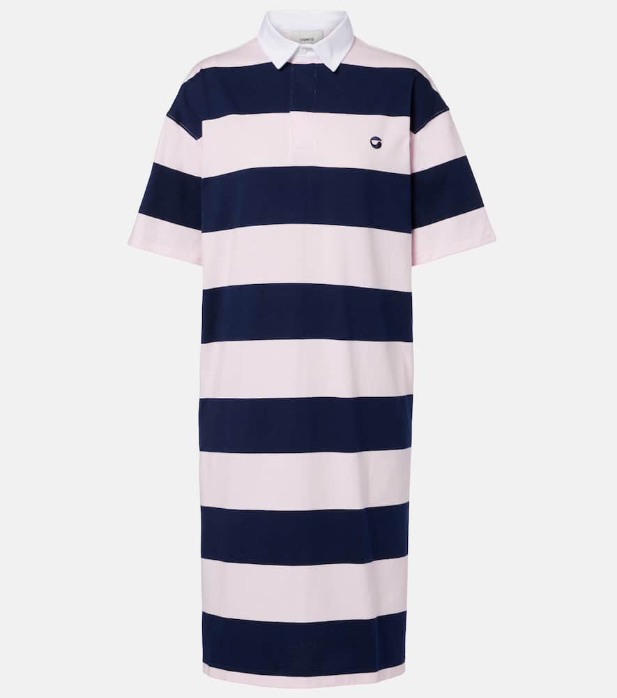 Striped cotton polo dress