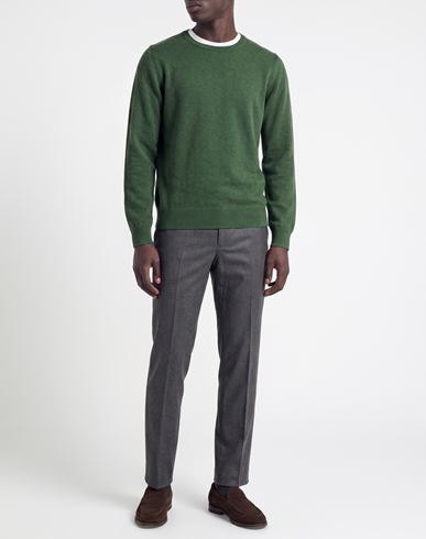 Man Sweater Dark green Size 36 Cashmere