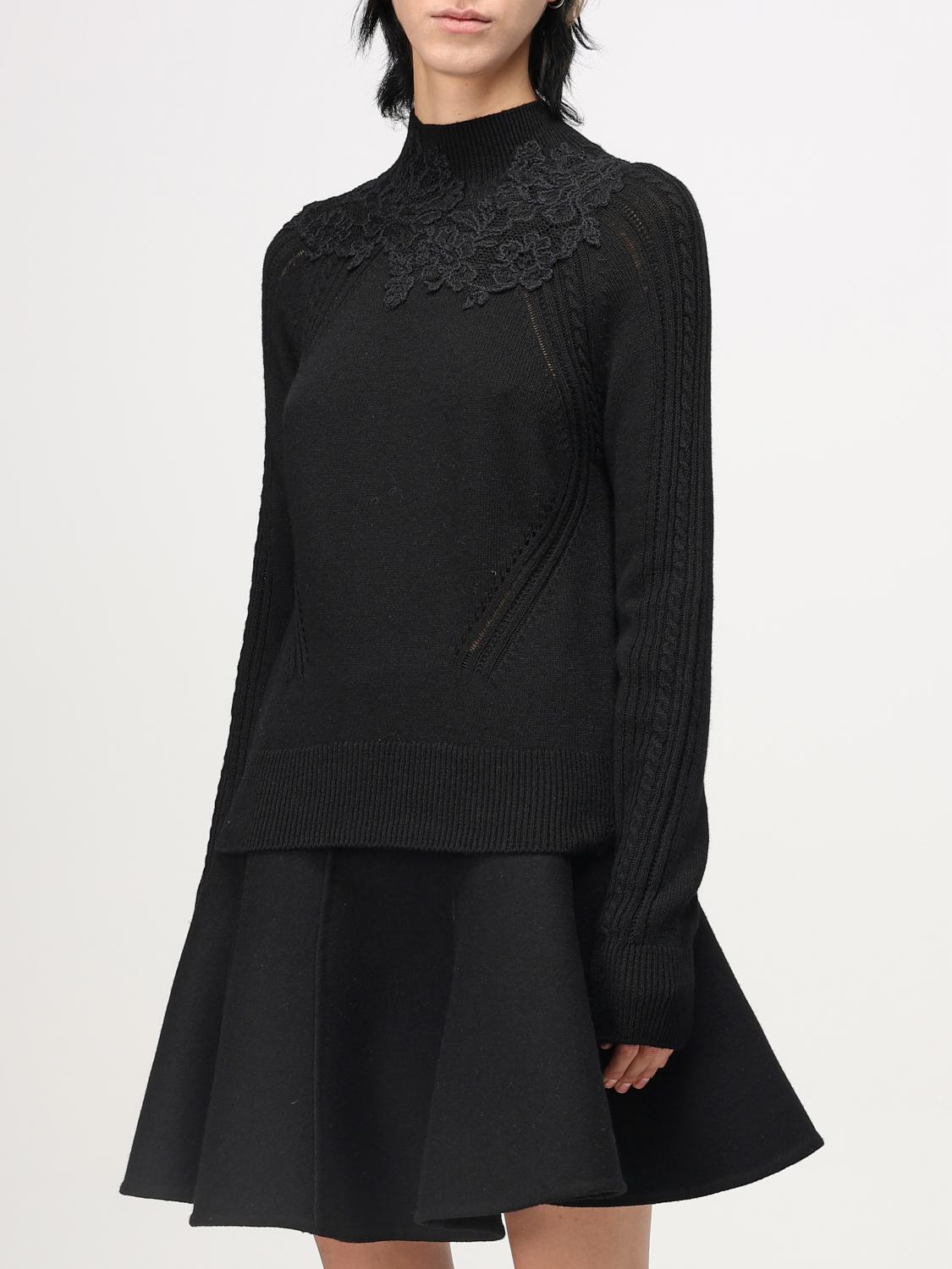 Floral-lace sweater - Neutrals