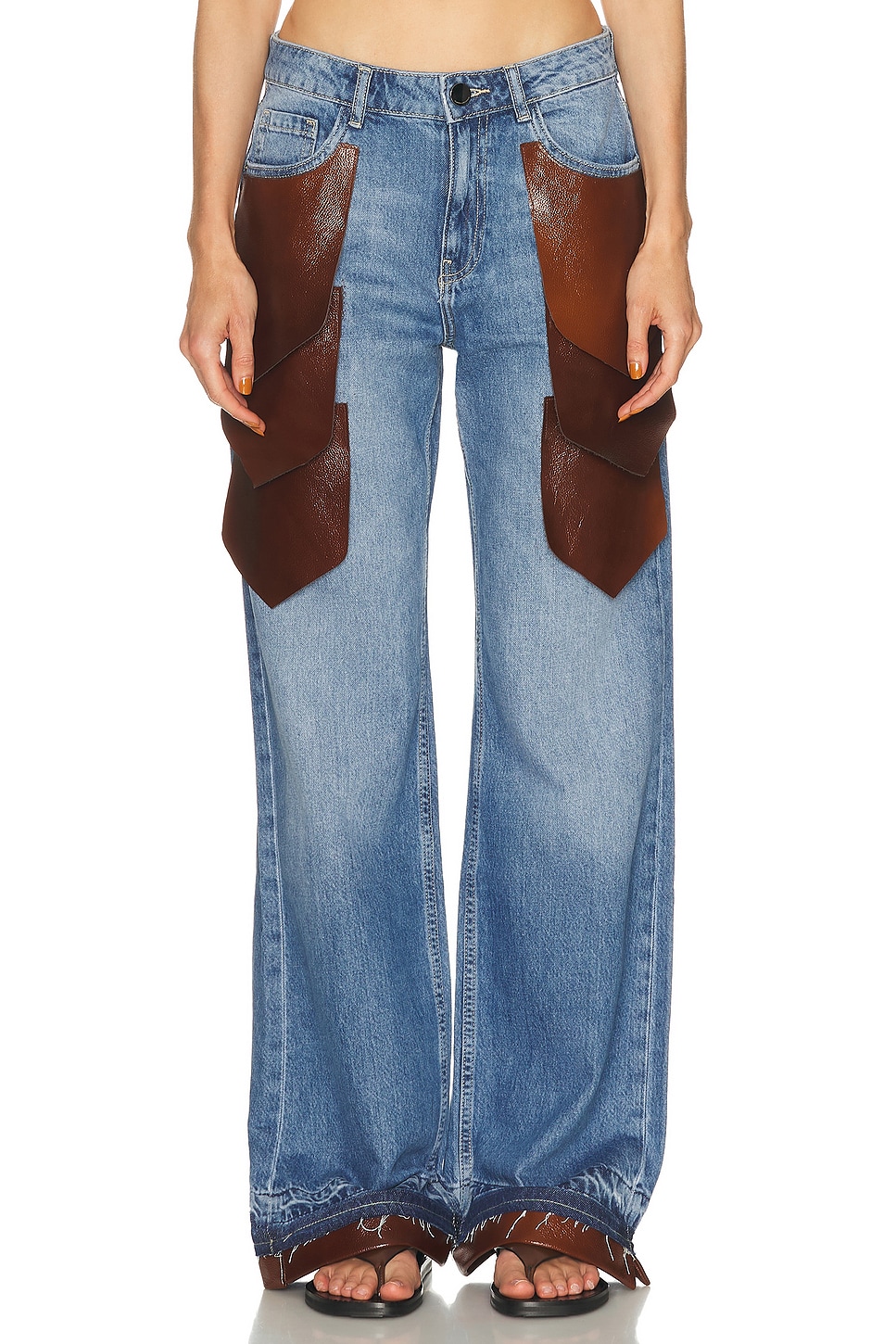 Karen Arcanjo Masso Wide Leg in Blue - Blue. 34 also