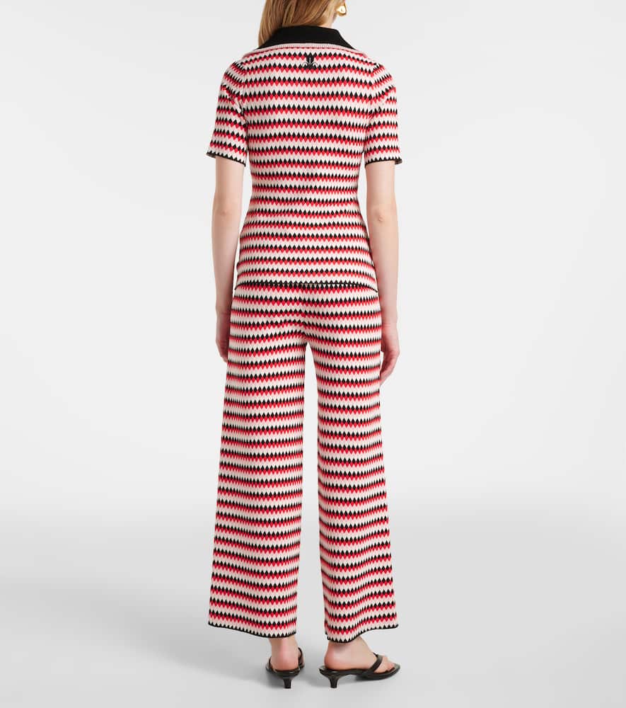 Checkers knitted polo