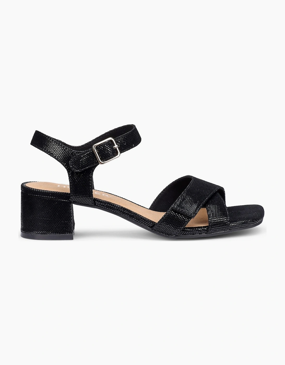 Hotter Women's Riviera Womens Block Heel Sandals - Black