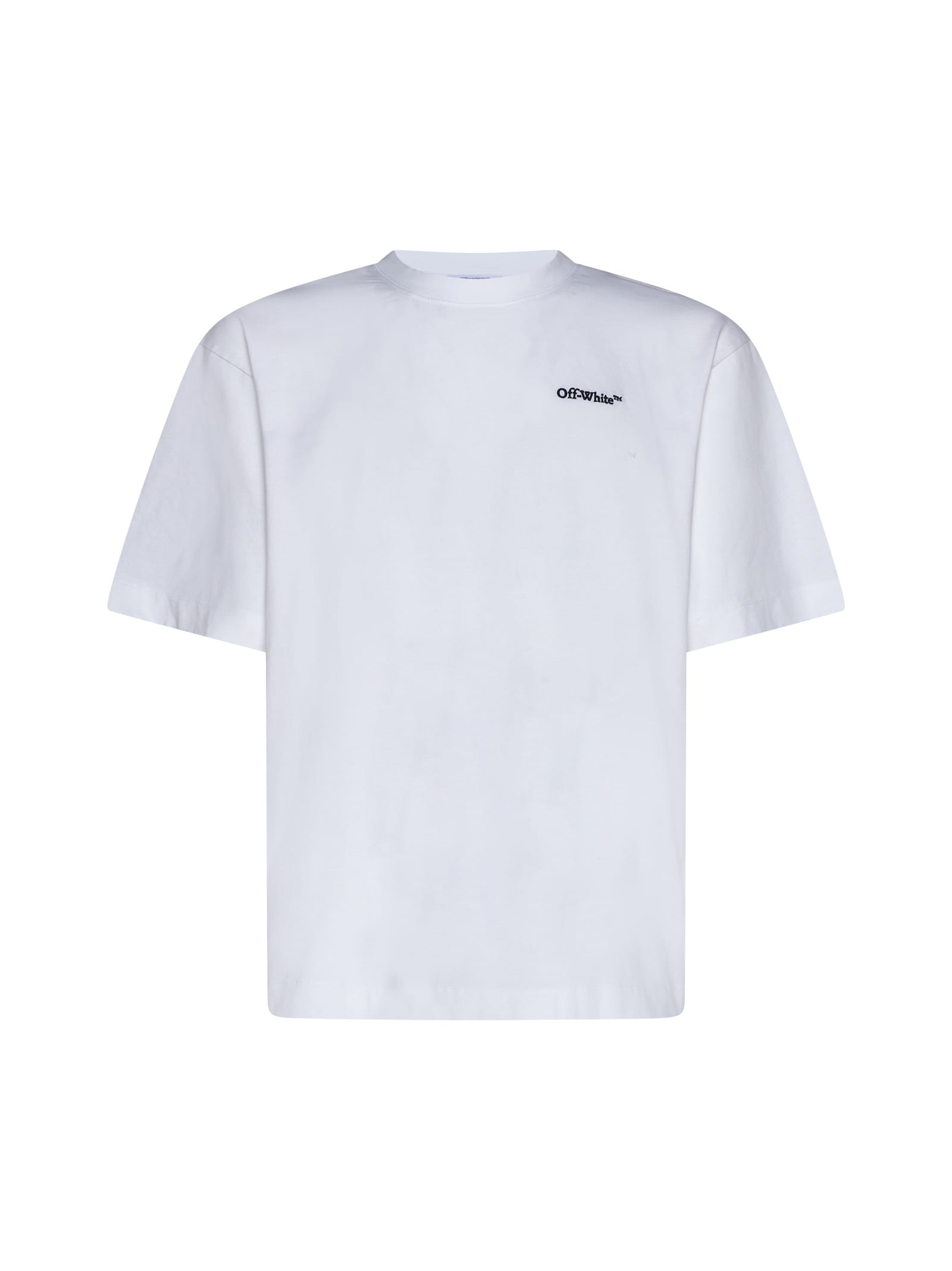 Arrows-motif cotton T-shirt - 110 WHITE BLACK