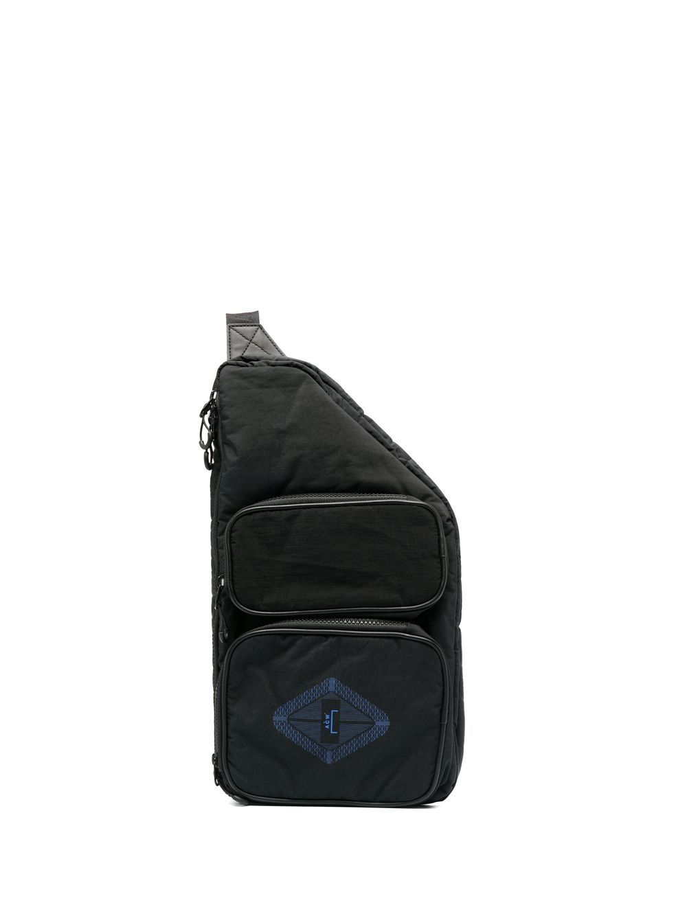 Logo-print top zip-fastening backpack - Black