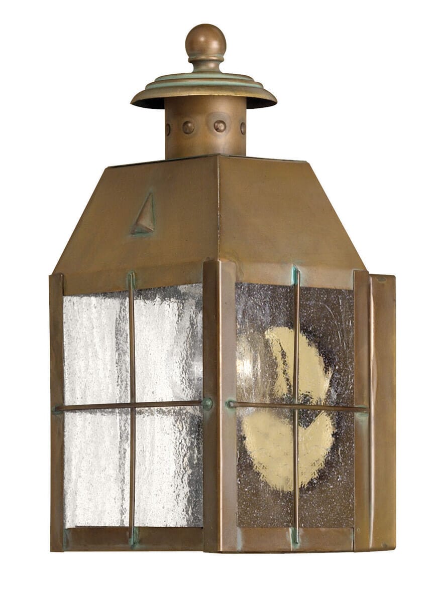 Aged Brass LED Wall Mount from the Nantucket Collection