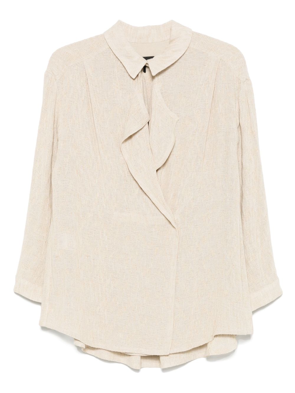 Giorgio Armani ruffle-detail blouse - Neutrals