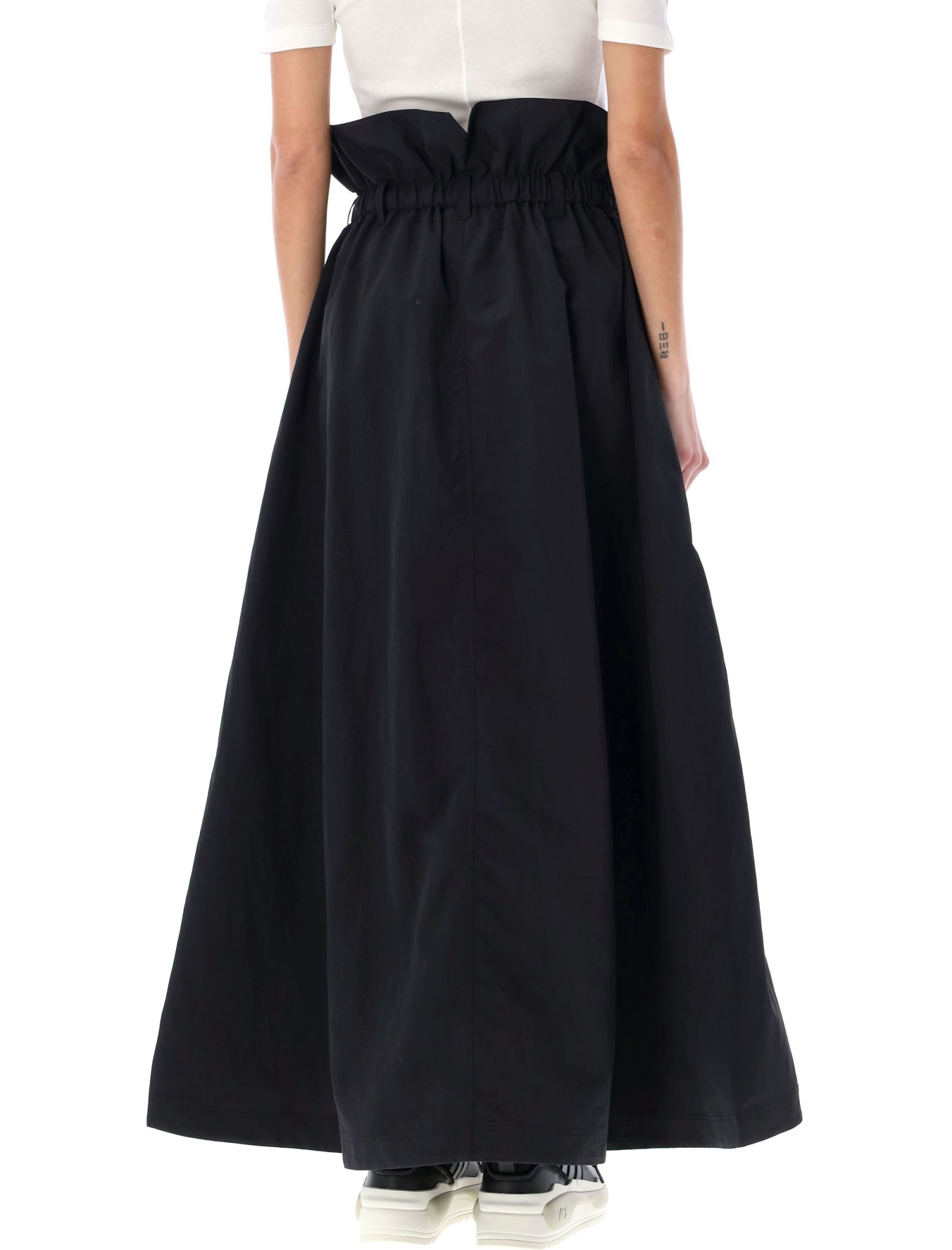 Logo-print A-line skirt - Black