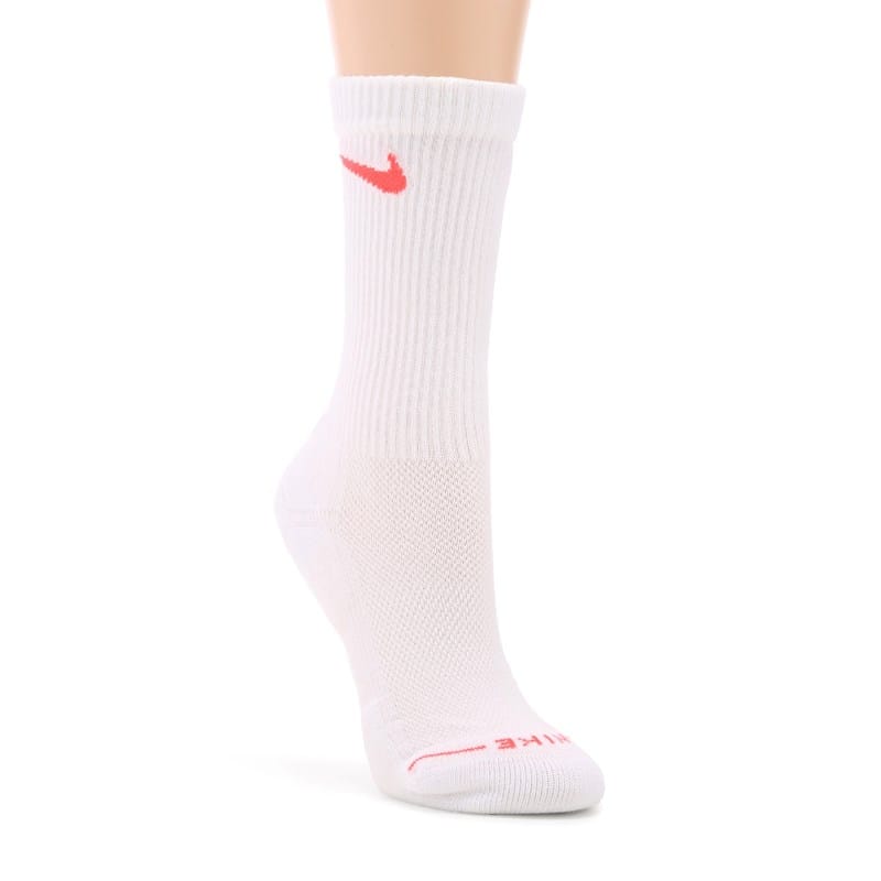 6 Pack Medium Everyday Elevated Cushion Crew Socks (White/Multi Swoosh)
