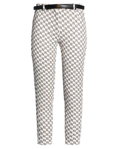 Woman Pants Ivory Size 6 Polyester, Elastane