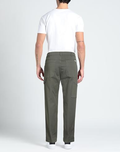 Man Pants Military green Size 30 Cotton, Elastane