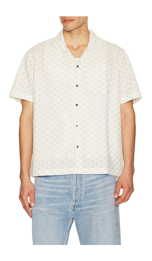 Rails Tyler Camp Collar Shirt in White. L. Also in M, XL/1X