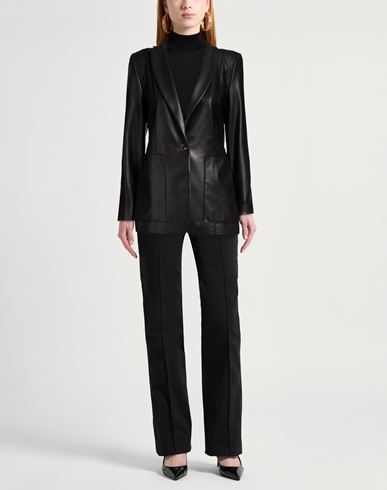 Woman Blazer Black Size 2 Polyester