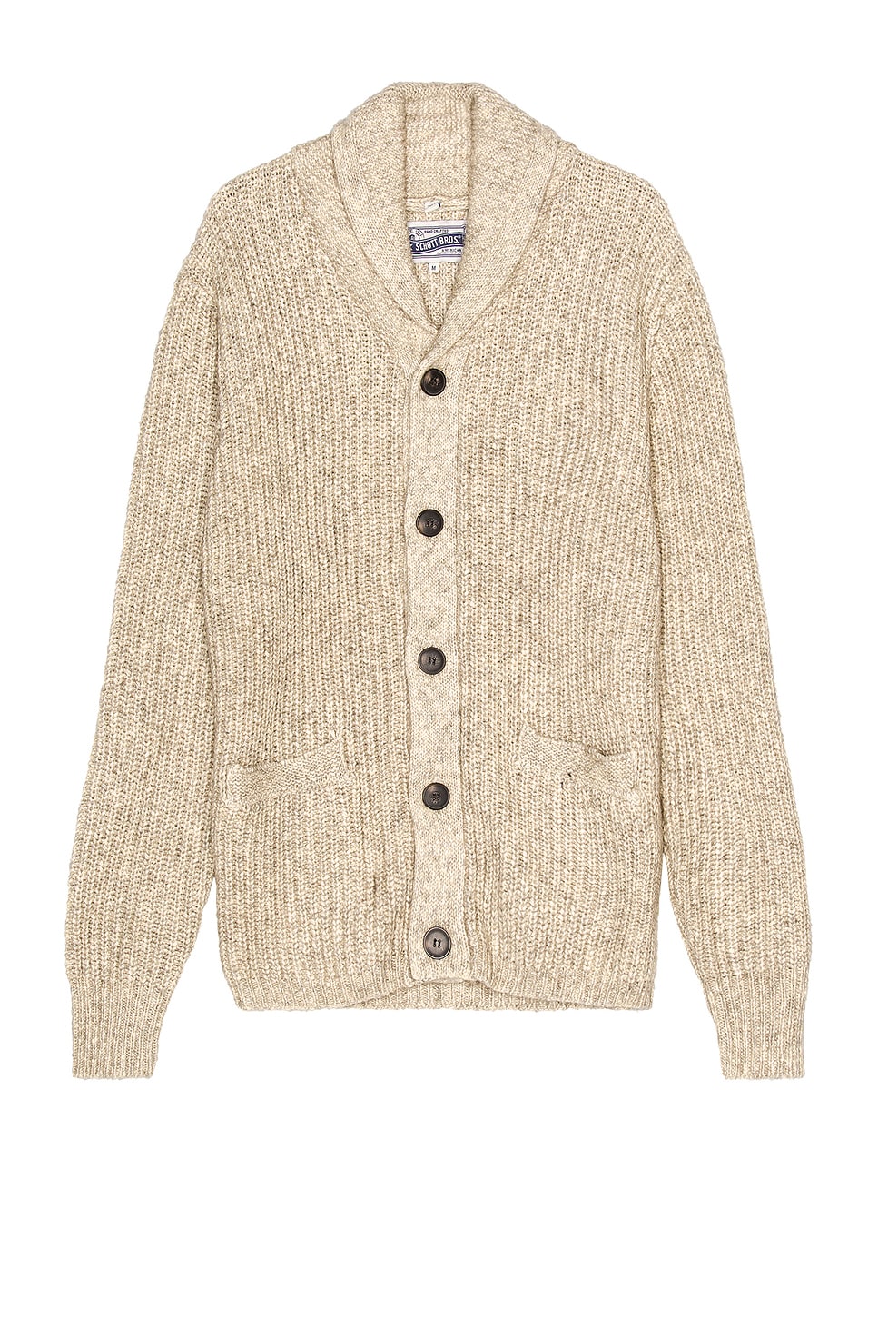 Schott Yak Blend Cardigan in Limestone - Cream.  XL also in