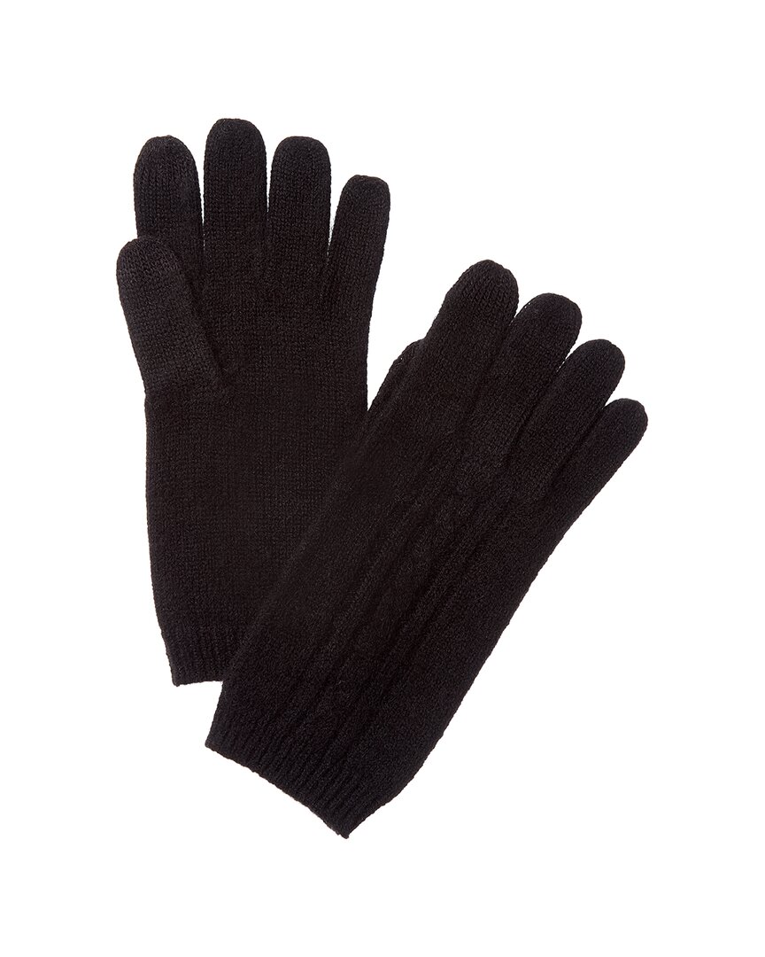 Placed Cable Touch Tech Cashmere Gloves