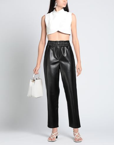 B. yu Woman Pants Black Size S Polyester, Polyurethane