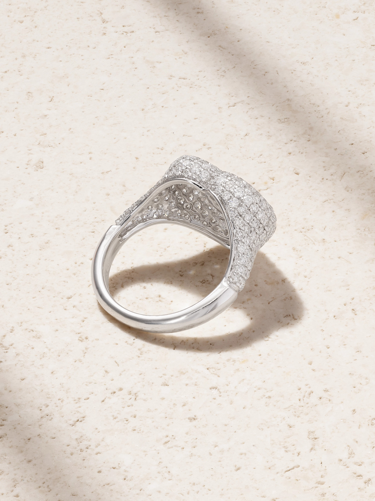 Manaal 18-karat White Gold Diamond Pinky Ring - 3