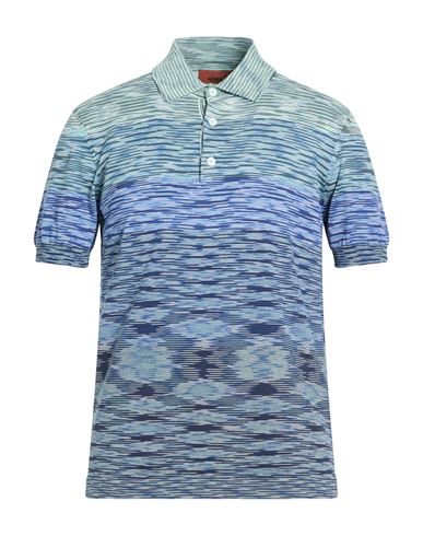 Man Polo shirt Blue Size 38 Cotton