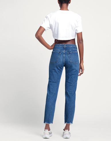 Woman Jeans Blue Size 26 Cotton, Elastane