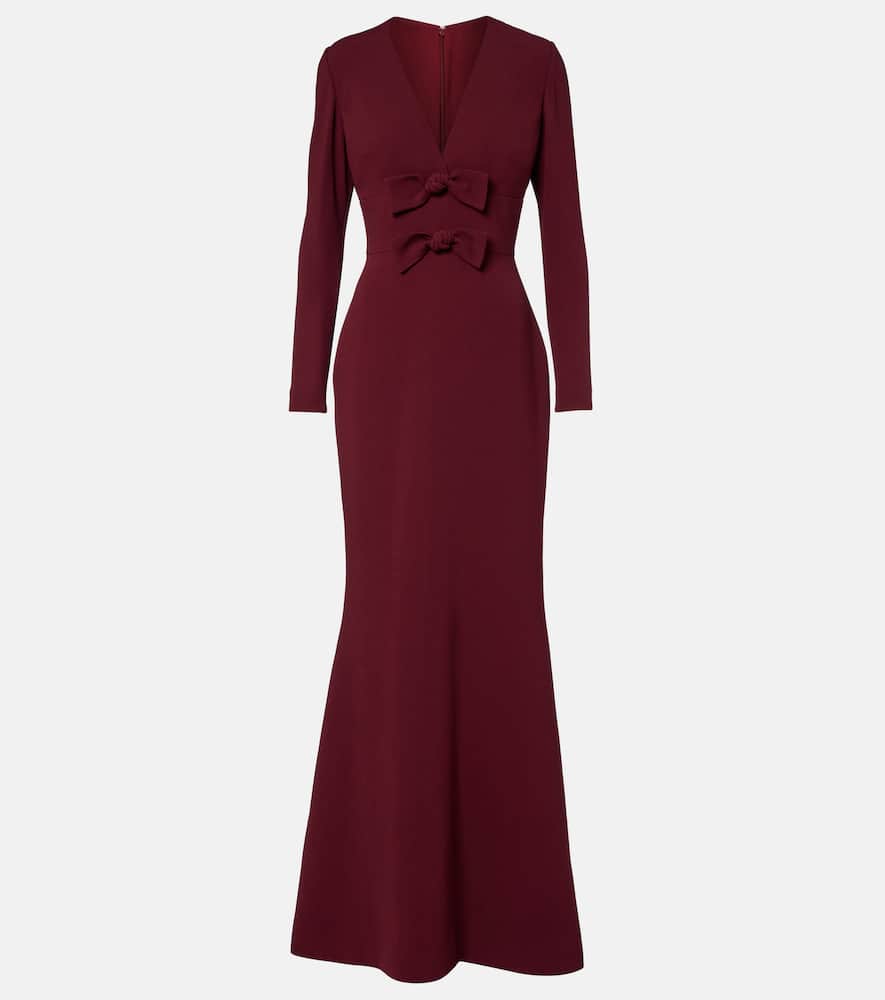 Bow-detail cady gown
