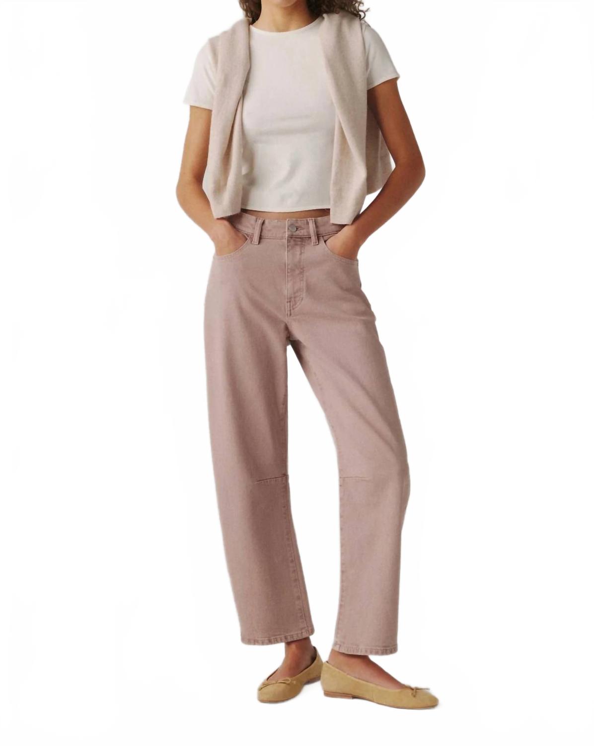 Bna Soft Curve Barrel Jeans In Rosewood